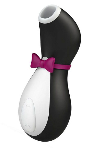 Чёрно-белый вакуум-волновой бесконтактный стимулятор клитора Satisfyer Pro Penguin Next Generation J2018-8N-P