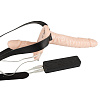 Телесный женский страпон с вагинальной пробкой Orion Strap-On Duo 05671590000 (15 см)