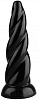 Чёрная коническая спиральная анальная втулка Сумерки богов 1017-32 BX DD (22,5 см)