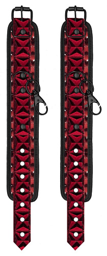 Красно-чёрные оковы Shots Media BV Luxury Hogtie OU347BUR