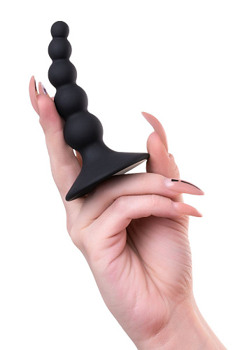 Чёрная анальная втулка POPO Pleasure Bootes 731434 (10 см)