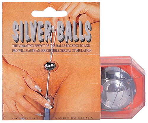 Серебристые вагинальные шарики Seven Creations 7334S PLBX GP