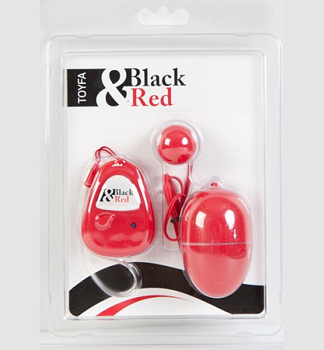 Красный пластиковый вибронабор с пультом ДУ ToyFa 901015-9