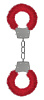 Красные пушистые наручники Shots Media BV OUCH! Red OU004RED