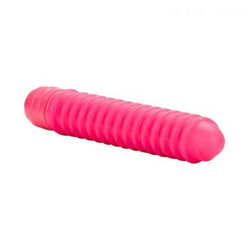 Розовый вибратор со спиралевидным рельефом California Exotic Novelties Sorority Screw SE-0536-70-2 (12,75 см)