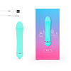 Бирюзовый гладкий вибратор с 11 режимами вибрации A-LOVING 2040-7 (11,5 см)
