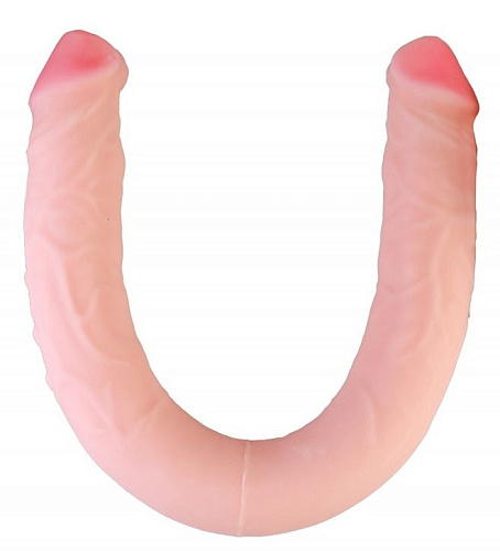 Телесный двухсторонний фаллоимитатор-реалистик Сумерки богов 3206-01 BX DD (47,7 см)