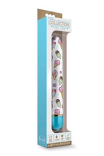 Яркий вибромассажёр с принтом Blush Novelties Sweet Cream BL-14102 (17,8 см)