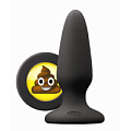 Чёрная силиконовая пробка среднего размера NS Novelties Emoji SHT NSN-0513-03 (10,2 см)