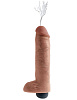 Кофейный фаллоимитатор с эффектом эякуляции Pipedream King Cock 10 Squirting Cock PD5604-22 (25,4 см)