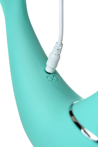 Бирюзовый вакуум-волновой стимулятор клитора с вибрацией ToyFa Dolphin 119002