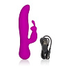 Фиолетовый вибромассажёр со стимулятором-зайчиком Jopen Vanity Vr16 JO-4774-14-3 (21,5 см)