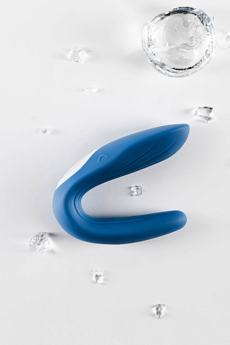 Многофункциональный стимулятор для пар синего цвета Satisfyer Partner Whale J2008-5