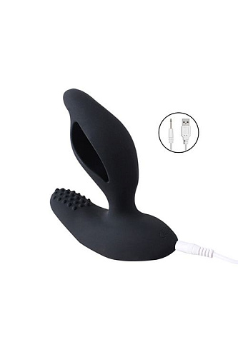 Стимулятор простаты с пультом ДУ чёрного цвета Levett Titus 16012