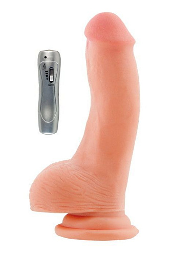 Вибратор-реалистик на присоске телесного цвета ToyFa 981007 (18 см)