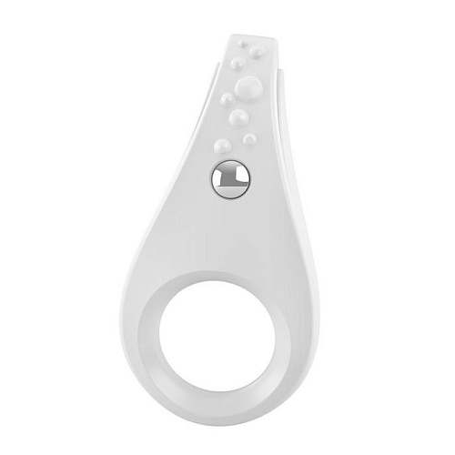 Белое эрекционное кольцо с вибрацией OVO B3 WHITE