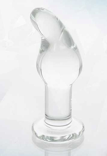 Прозрачная анальная пробка с загнутым кончиком Джага-Джага GD181 (12,5 см)