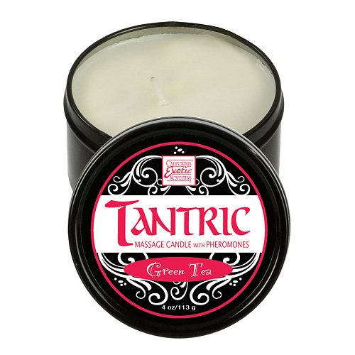 Массажная свеча с ароматом зеленого чая California Exotic Novelties Tantric Soy Green Tea  SE-2254-15-1