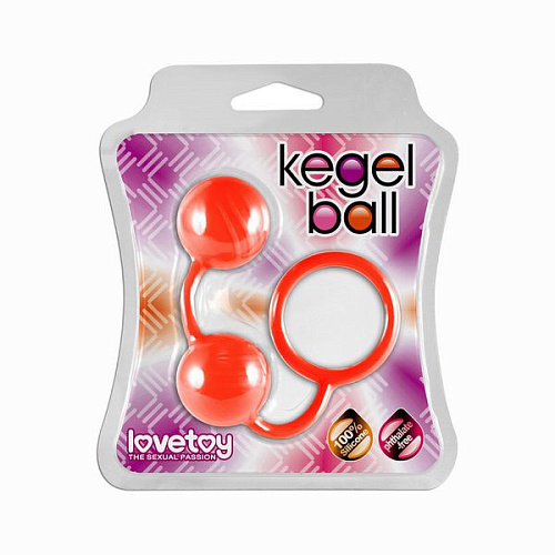 Оранжевые вагинальные шарики Lovetoy Kegel Ball 46701 orange