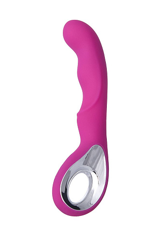 Розовый вибратор с загнутым кончиком Erotist Ave 541001 (20 см)