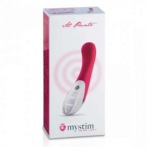 Ярко-розовый вибратор MyStim Al Punto 46820 (25 см)