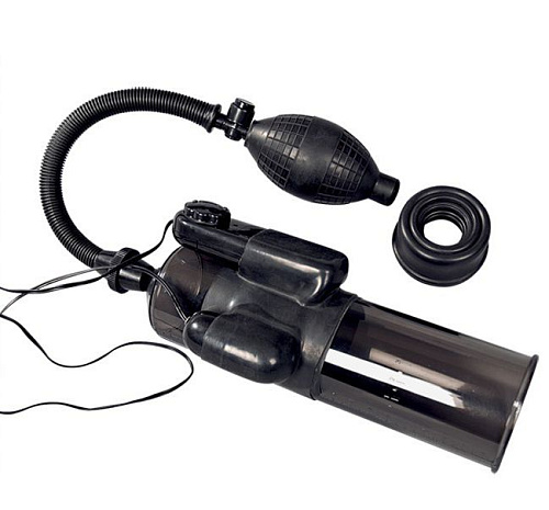 Чёрная вакуумная помпа с грушей и вибрацией 0570230