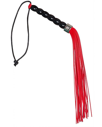 Чёрно-красная мини-плеть для эротических игр Obsessive A715 whip