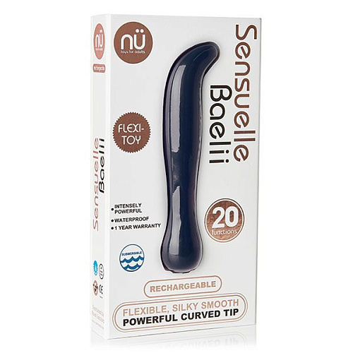 Тёмно-синий перезаряжаемый G-вибратор NU Sensuelle BAELLI 340134 (12 см)