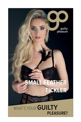 Пластиковая метелочка с чёрными пёрышками Blush Novelties Small Feather Tickler 520024 (32 см)