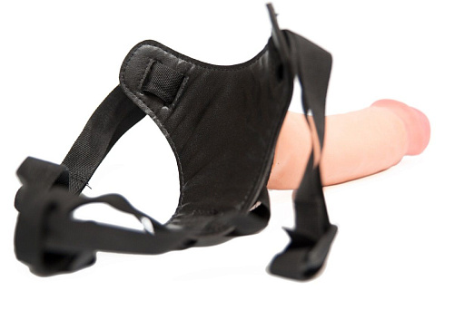 Женский телесного цвета страпон из био-кожи Пикантные штучки DP02079T (15 см)