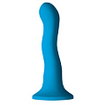 Голубой изогнутый фаллоимитатор NS Novelties Colours Wave 6 Dildo NSN-0409-17 (19 см)
