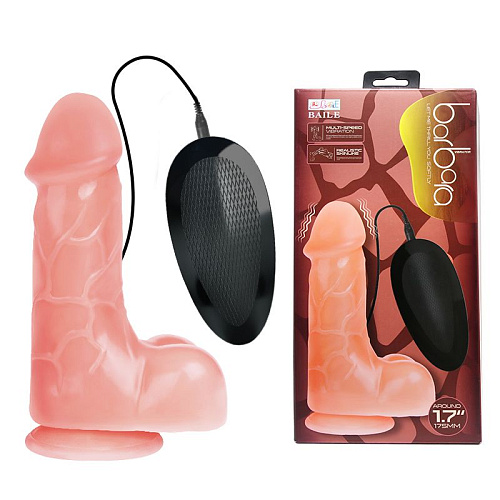 Телесный вибратор-реалистик Baile Barbara BW-008072ZSY (17,5 см)