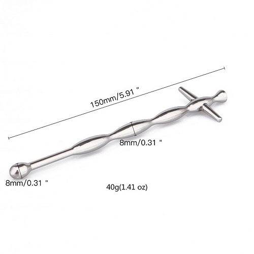 Металлический уретральный плаг с ограничителем-крестиком Bior toys NTU-80405