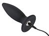 Чёрная перезаряжаемая анальная пробка Orion Black Velvets Recharge Plug M 0592803 (12,5 см)