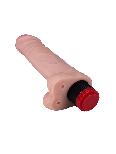 Вибромассажёр с мошонкой телесного цвета LOVETOY (А-Полимер) HUMAN STYLE 6,5 601306 (16 см)