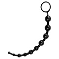 Чёрная гибкая анальная цепочка ToyFa 901302-5 (25 см)