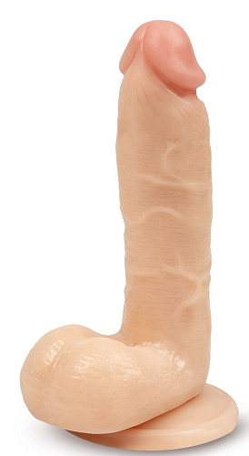 Телесный фаллоимитатор с присоской Brazzers DWS030 (15 см)