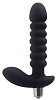 Чёрный анальный рельефный вибростимулятор Howells 188011black (17 см)