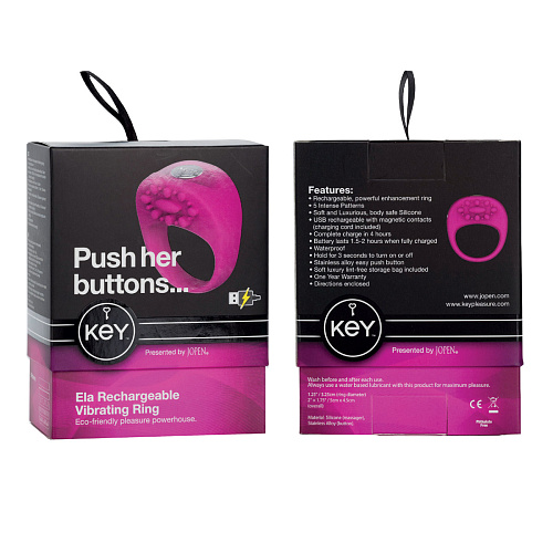 Розовая вибро-насадка Jopen ELA JO-8032-00-3