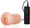 Мастурбатор-вагина телесного цвета с виброяйцом на пульте Dream Toys REALSTUFF VIBRATING MASTURBATOR PUSSY  21207