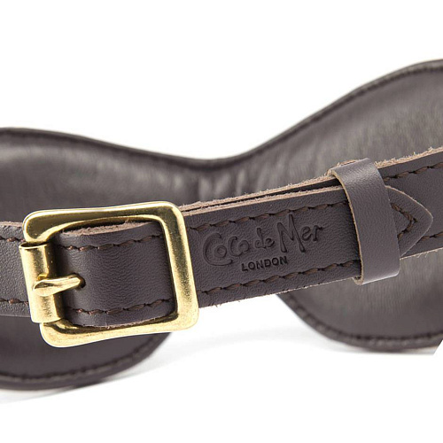 Коричневая кожаная маска на глаза Coco de Mer 61222