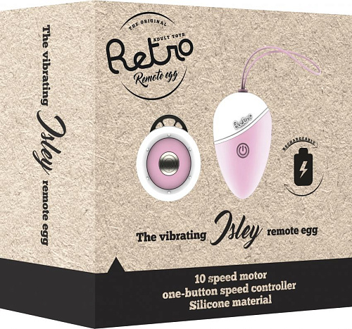 Розовое виброяйцо с пультом ДУ Shots Media BV Isley RET005PNK