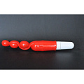 Анальный красный вибромассажёр в виде шариков Sextoy 2011 00413 (19 см)