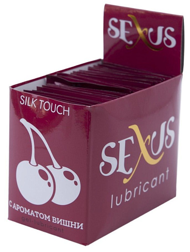 Набор из 50 пробников увлажняющей гель-смазки с ароматом вишни Sexus Silk Touch Cherry 817013 (50 шт × 6 мл)