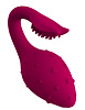 Малиновый вибратор-клубничка с хвостиком Iyiqu IYQ-TDF-01 (9,6 см)