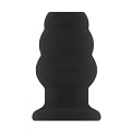 Чёрная анальная пробка с тоннелем Shots Media BV №49 Small Hollow Tunnel Butt Plug 3 Inch SON049BLK (7,7 см)