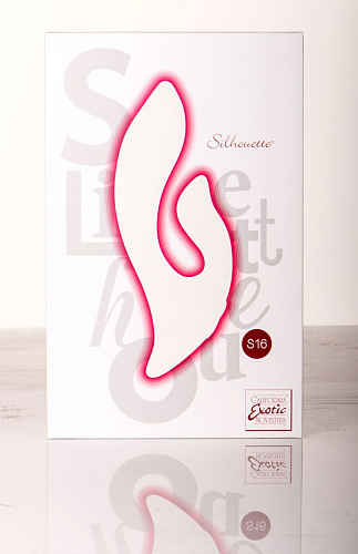Двойной красный вибромассажёр California Exotic Novelties Silhouette S16 SE-4593-25-3