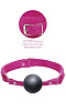 Чёрный кляп-шар на розовых замшевых ремешках Pipedream Ball Gag PD3954-00