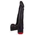 Чёрный вибромассажёр-реалистик LOVETOY (А-Полимер) 415000 (17,8 см)