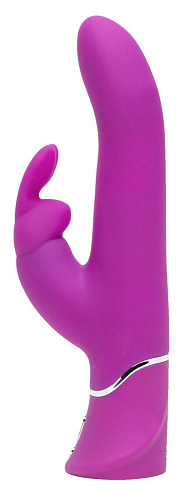 Лиловый вибратор Happy Rabbit Curve Thrusting Rechargeable Rabbit Vibrator 79369 (24,1 см)